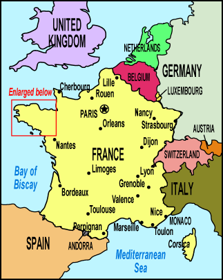 France and surrounding
    countries