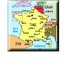 Maps of France and Quiberon